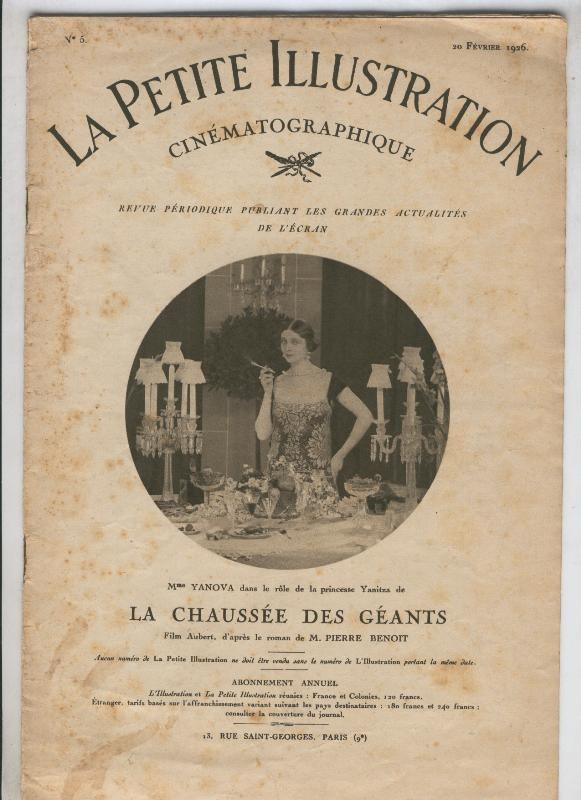 La Petite Illustration cinematographique numero 5 del 20.02.1926