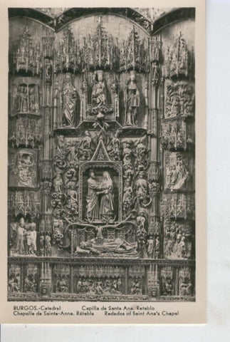Postal B/N 0408 : Retablo de Santa Ana en la catedral de Burgos