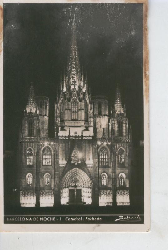 Postal B/N 0423 : Catedral de Barcelona