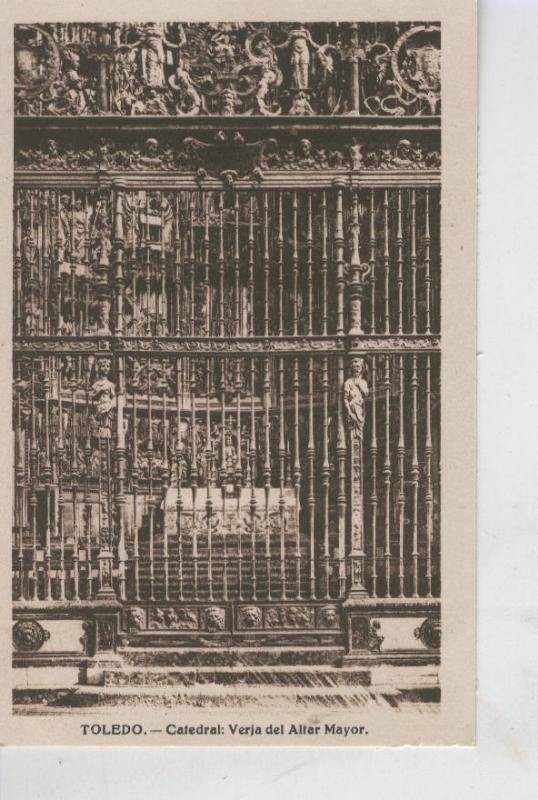 Postal B/N 0439 : Verja del altar mayor de la catedral de Toledo