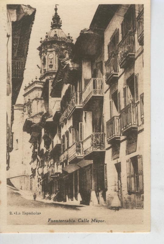 Postal B/N 0445 : Calle Mayor de Fuenterrabia
