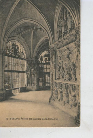Postal B/N 0447 : abside del interior de la catedral de Burgos