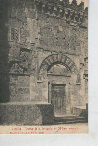 Postal B/N 0459 : Puerta de la Mezquita de Abd-er-raman I en Cordoba
