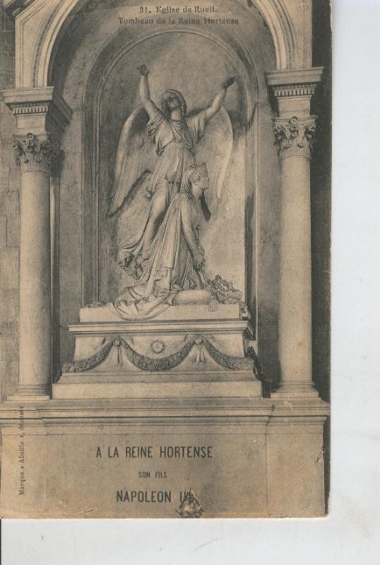 Postal B/N 0474 : eglise de Rueil, Tombeau de la Reine Hortense