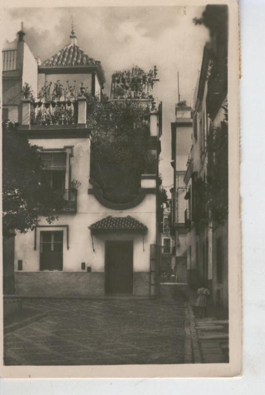 Postal B/N 0480 : Plaza de Doña Elvira en Sevilla