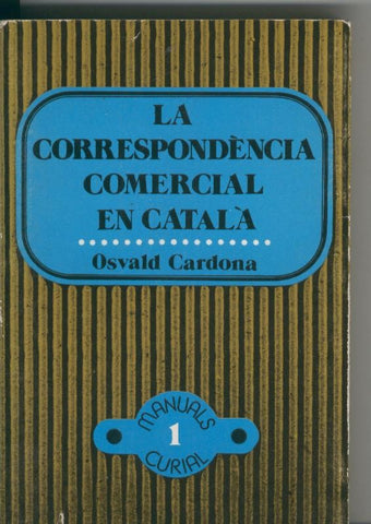 La correspondencia comercial en catala