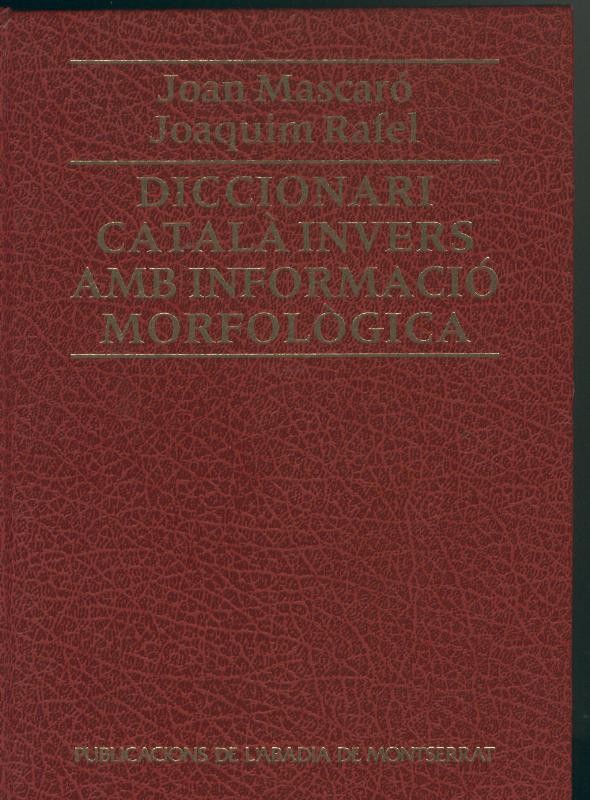 Diccionari Catala invers amb informacion morfologica