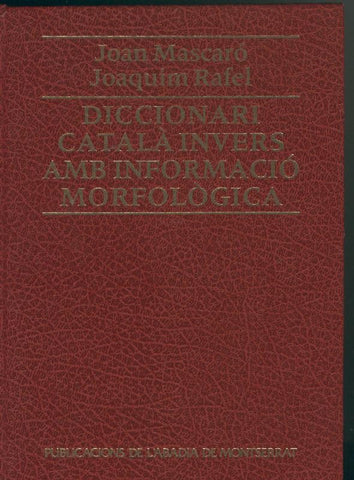 Diccionari Catala invers amb informacion morfologica