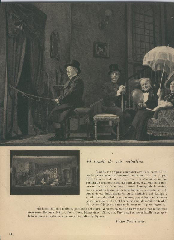 El lando de seis caballos: Teatro Nacional Maria Guerrero