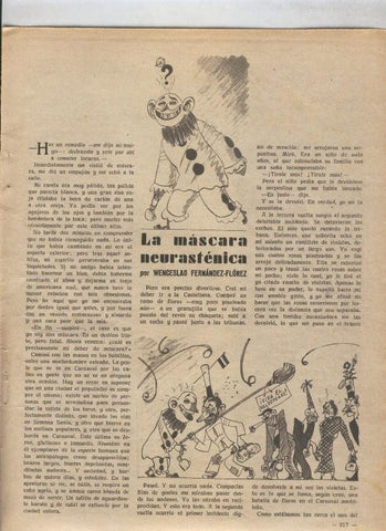 Lecturas numero 154, marzo 1934: La mascara neurastenica por Wenceslao Fernandez Florez