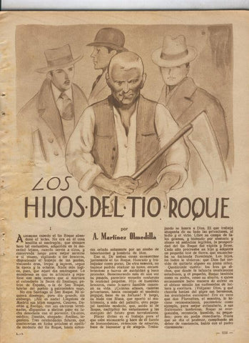 Lecturas numero 154, marzo 1934: Los hijos del tio Roque por A.Martinez Olmedilla