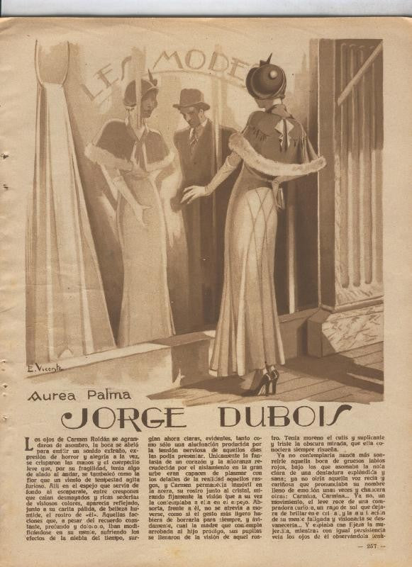 Lecturas numero 154, marzo 1934: Jorge Dubois por Aurea Palma