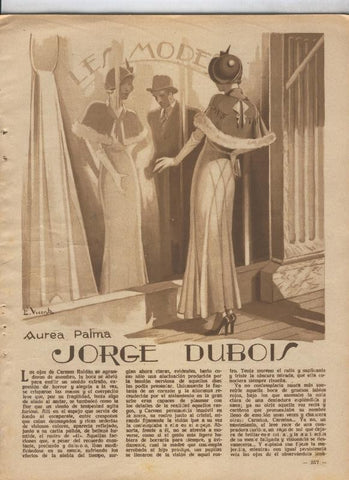 Lecturas numero 154, marzo 1934: Jorge Dubois por Aurea Palma