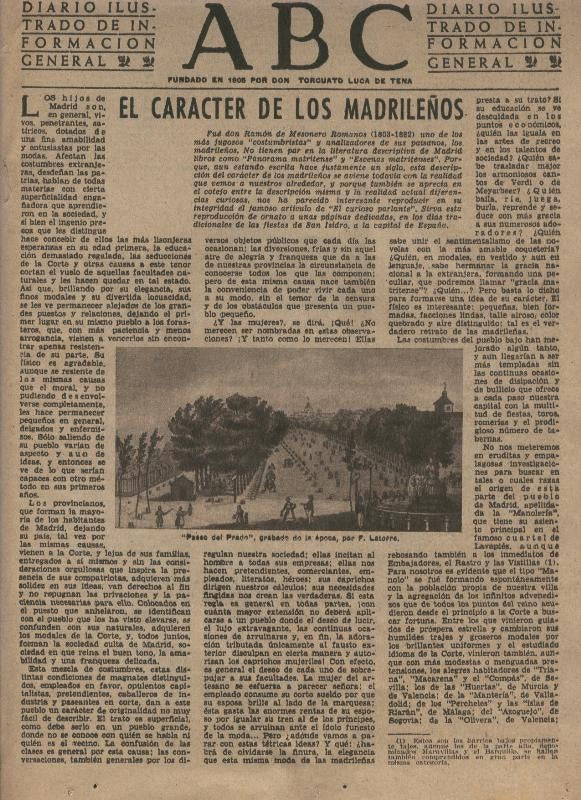 ABC 13 mayo 1956: El caracter de los madrileños