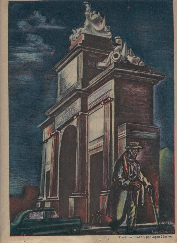 ABC 13 mayo 1956: Madrid: Puerta de Toledo por Lopez Sanchez