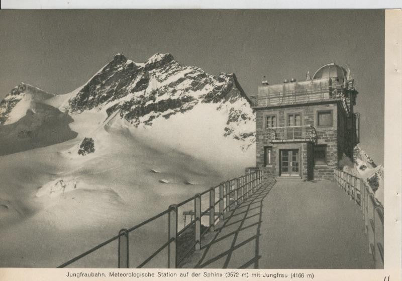 Berner Oberland: Jungfraubahn. Meteorologische Station auf der Sphinx