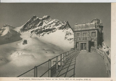 Berner Oberland: Jungfraubahn. Meteorologische Station auf der Sphinx