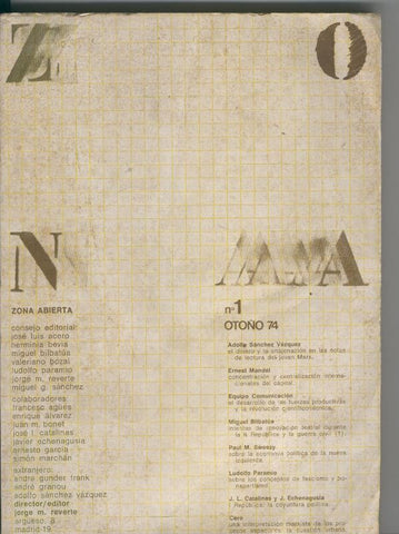 Zona abierta numero 1 (1974)