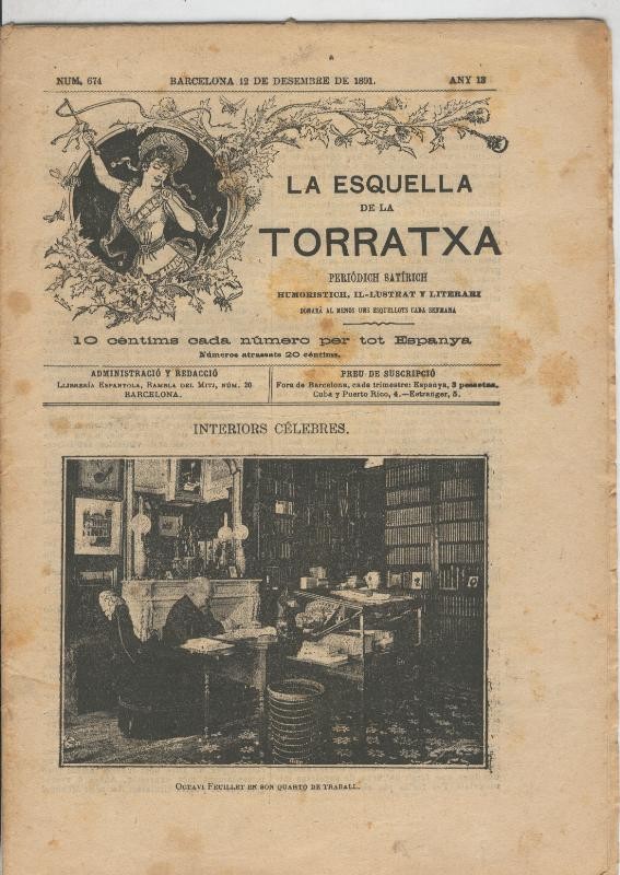 La esquella de la Torratxa numero 0674 del 12 diciembre 1891