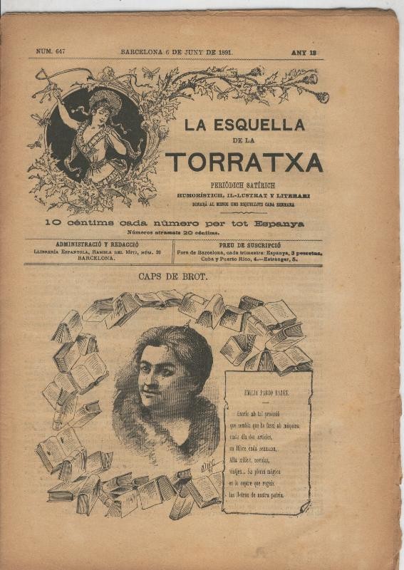 La esquella de la Torratxa numero 0647 del 6 junio 1891