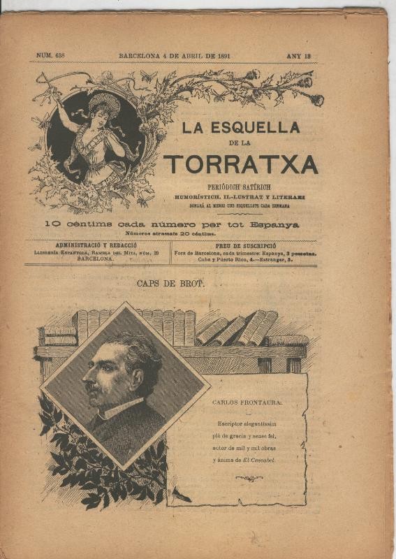 La esquella de la Torratxa numero 0638 del 4 abril 1891