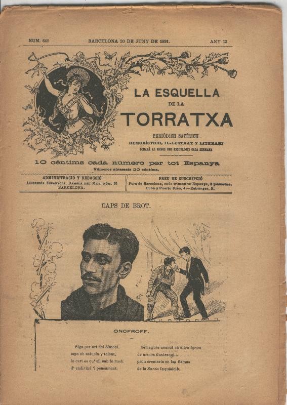 La esquella de la Torratxa numero 0649 del 20 junio 1891