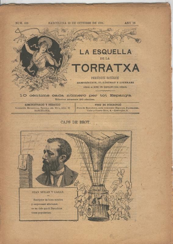 La esquella de la Torratxa numero 0665 del 10 octubre 1891