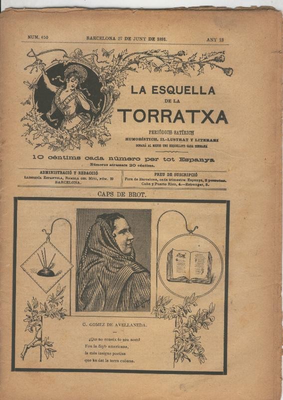 La esquella de la Torratxa numero 0650 del 3 octubre 1891