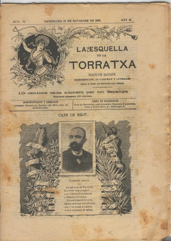 La esquella de la Torratxa numero 0672 del 28 noviembre 1891