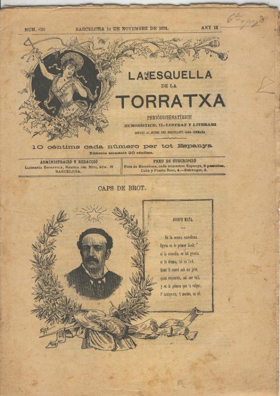 La esquella de la Torratxa numero 0670 del 14 noviembre 1891