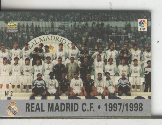 Cromos: Las Fichas de la liga 97-98: Real Madrid numero 02: Foto plantilla