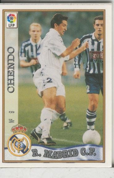 Cromos: Las Fichas de la liga 97-98: Real Madrid numero 09: Chendo