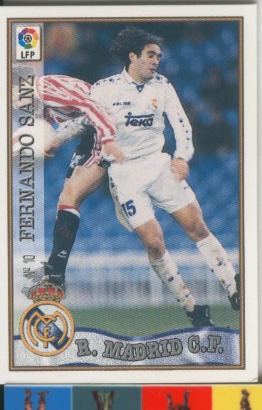 Cromos: Las Fichas de la liga 97-98: Real Madrid numero 10: Fernando Sanz