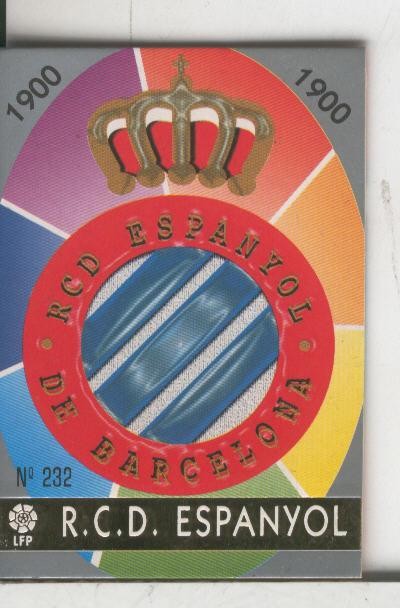 Cromos: Las Fichas de la liga 97-98: R.C.D.Espanyol numero 232: Escudo