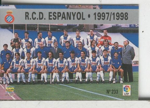 Cromos: Las Fichas de la liga 97-98: R.C.D.Espanyol numero 233: foto plantilla
