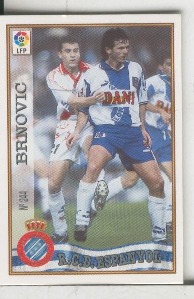 Cromos: Las Fichas de la liga 97-98: R.C.D.Espanyol numero 244: Brnovic