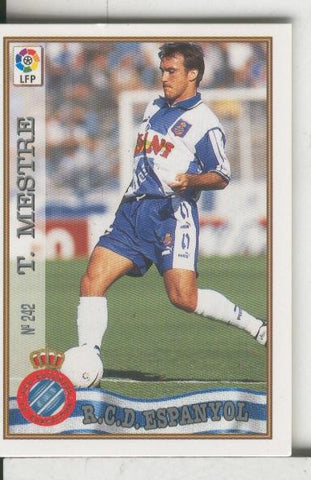 Cromos: Las Fichas de la liga 97-98: R.C.D.Espanyol numero 242: T.Mestre