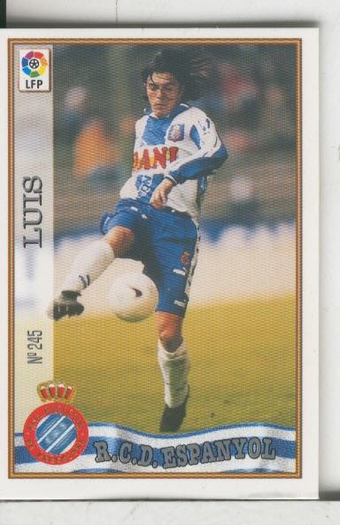Cromos: Las Fichas de la liga 97-98: R.C.D.Espanyol numero 245: Luis
