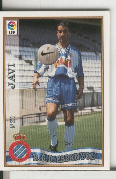 Cromos: Las Fichas de la liga 97-98: R.C.D.Espanyol numero 250: Javi