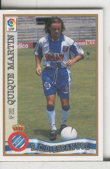 Cromos: Las Fichas de la liga 97-98: R.C.D.Espanyol numero 252: Quique Martin