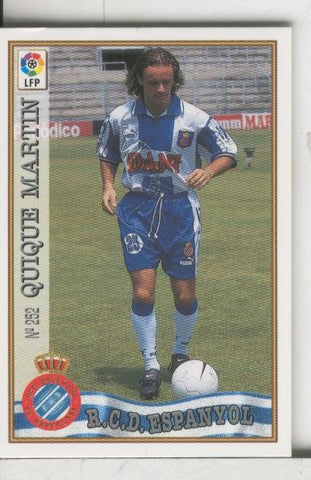 Cromos: Las Fichas de la liga 97-98: R.C.D.Espanyol numero 252: Quique Martin