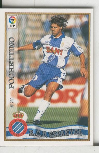 Cromos: Las Fichas de la liga 97-98: R.C.D.Espanyol numero 240: Pochettino