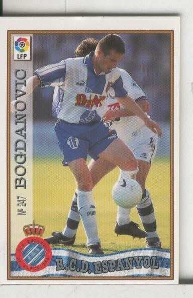 Cromos: Las Fichas de la liga 97-98: R.C.D.Espanyol numero 247: Bogdanovic