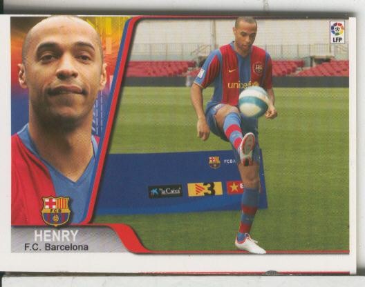 Cromos: Liga 2007-2008: F.C.Barcelona numero 036: Henry