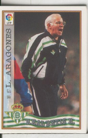 Cromos: Las Fichas de la liga 97-98: Real Betis numero 067: Luis Aragones