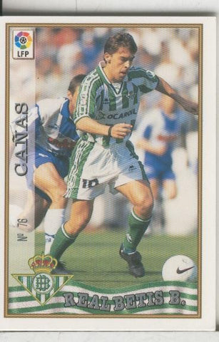 Cromos: Las Fichas de la liga 97-98: Real Betis numero 076: Cañas