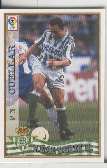 Cromos: Las Fichas de la liga 97-98: Real Betis numero 078: Cuellar
