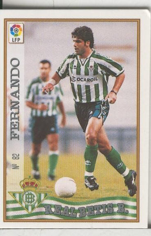 Cromos: Las Fichas de la liga 97-98: Real Betis numero 082: Fernando