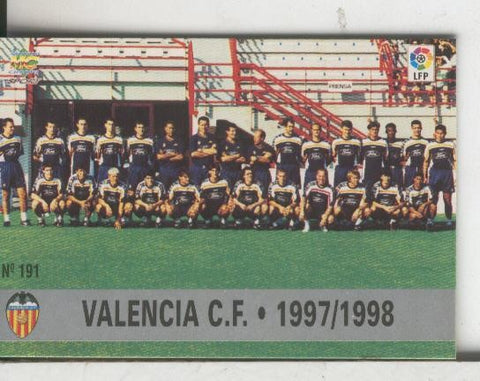 Cromos: Las Fichas de la liga 97-98: C.F.Valencia numero 191: foto plantilla