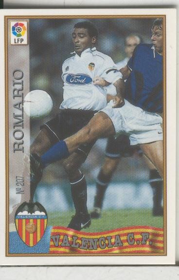 Cromos: Las Fichas de la liga 97-98: C.F.Valencia numero 207: Romario